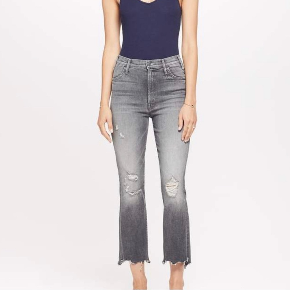 Mother Hustler Crop Step Chew High Waisted Jeans